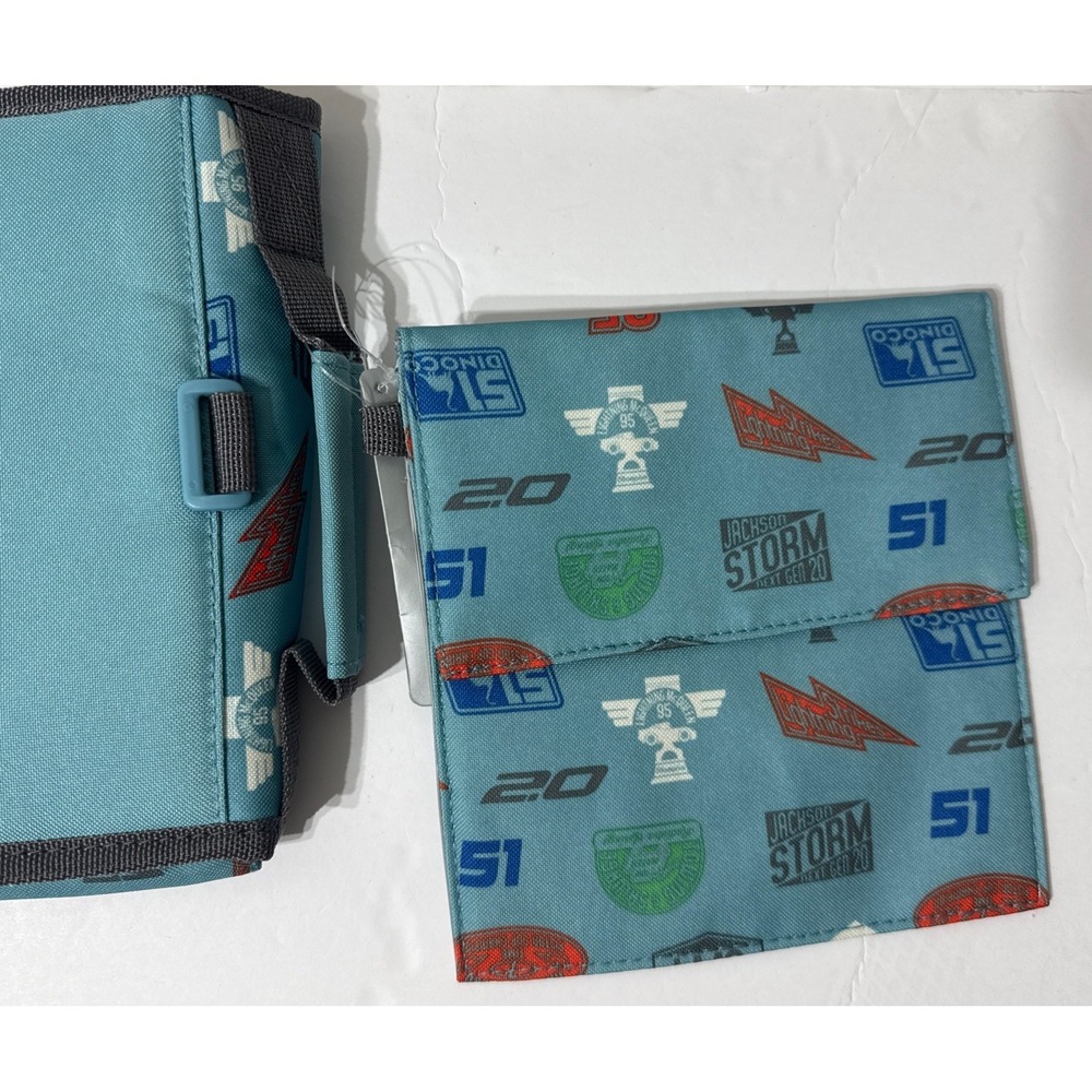 Disney Store Cars Lightning McQueen Lunch Box Tote &Sandwich/Snack Bag New Tag - Picture 2 of 10